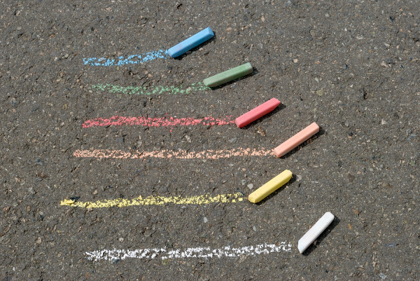 16 Sidewalk Chalk Art Activities | If you're looking for simple ways to keep your kids entertained outside, sidewalk chalk is where it's at! From decorating driveways, to creating sidewalk birthday messages, to making mosaic designs on a fence, we've curated cute and easy ideas for toddlers, creative drawings for kids, and cool ideas for teens! Perfect for spring, summer, and fall, these sidewalk chalk art projects are the perfect way to add a little positive energy to your home!